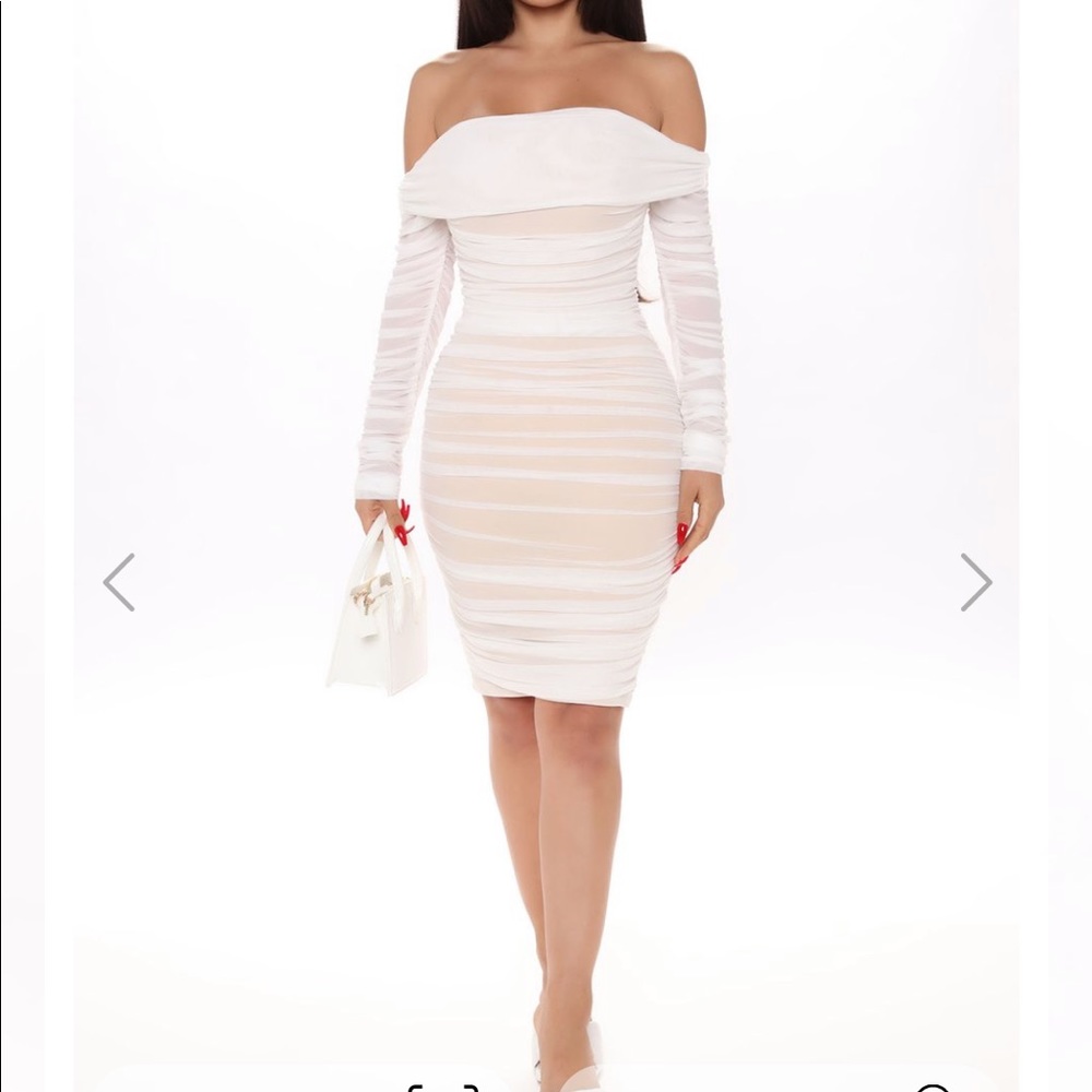 Off shoulder white dress